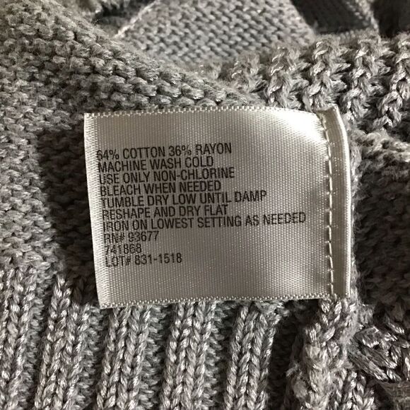 Worthington Gray Short 2 Button Cardigan Sweater XL - Picture 6 of 6